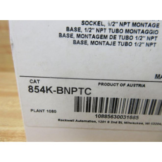 Allen Bradley 854K-BNPTC Mounting Base 854KBNPTC