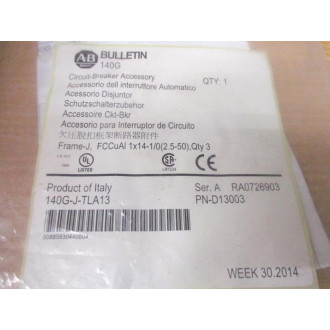 Allen Bradley 140G-J-TLA13 Terminal Lug Kit D13003