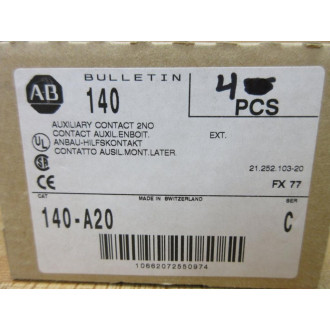 Allen Bradley 140-A20 Contactor 140A20 (Pack of 4)