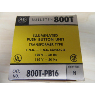 Allen Bradley 800T-PB16G Green Push Button