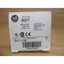 Allen Bradley 800T-J19B Selector Switch 800TJ19B