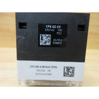 Festo CPX-AB-4-M12X2-5POL Manifold Block 195704 W CPX-GE-EV - New No Box