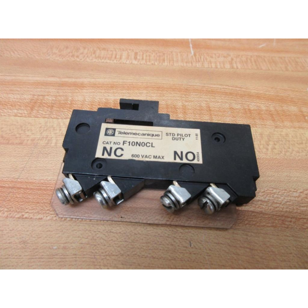Telemecanique F10N0CL Schneider Auxiliary Interlock F10NOCL - Used