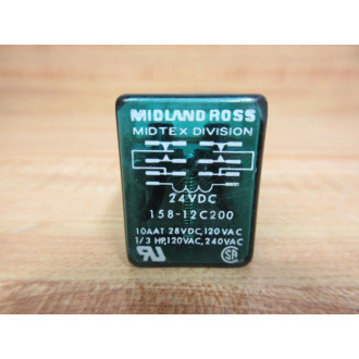 Midtex 158-12C200-24V DC Aemco Relay - Used