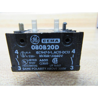 General Electric 080B20D Contacts Block