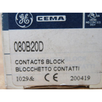 General Electric 080B20D Contacts Block