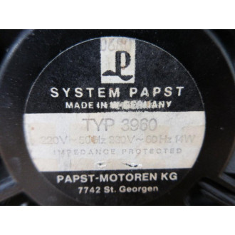 System Papst Motoren TYP 3960 Axial Fan TYP3960 - Used