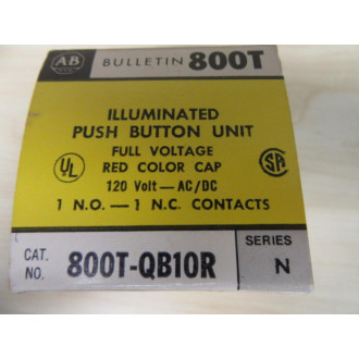 Allen Bradley 800T-QB10R Push Button Switch