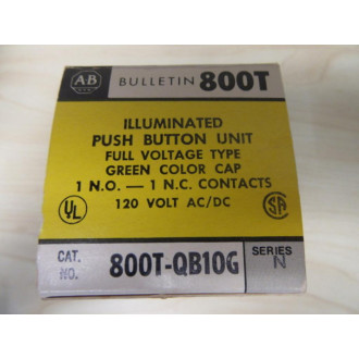 Allen Bradley 800T-QB10G Push Button Switch