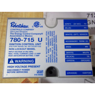 Robertshaw 712-017 Pilot Ignition Kit 712017 W780-15 Ignition Control Unit