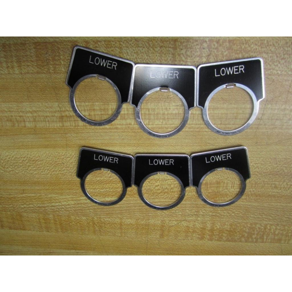 Square D 9001-KN-300 Legend Plate "Lower" (Pack of 6) - New No Box