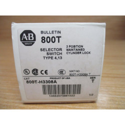 Allen Bradley 800T-H3308A Keyed Selector Switch 800TH3308A Ser. T