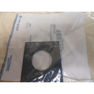 Allen Bradley 800H-Y118 Legend Plate