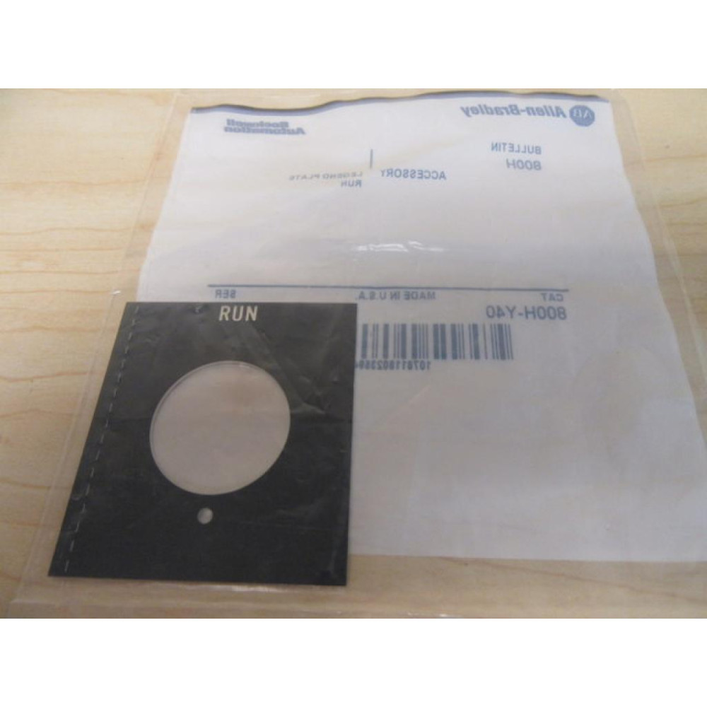 Allen Bradley 800H-Y40 Legend Plate
