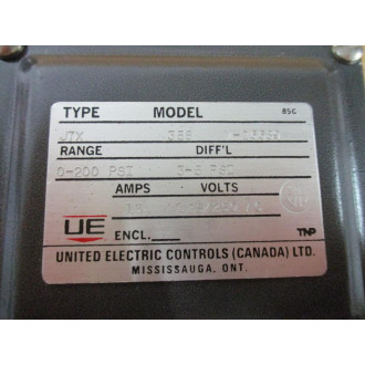United Electric Controls JTX-358 Pressure Switch JTX358 - New No Box
