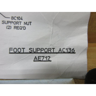 Gast AC136 Foot Support Assembly - New No Box