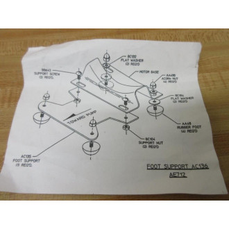 Gast AC136 Foot Support Assembly - New No Box