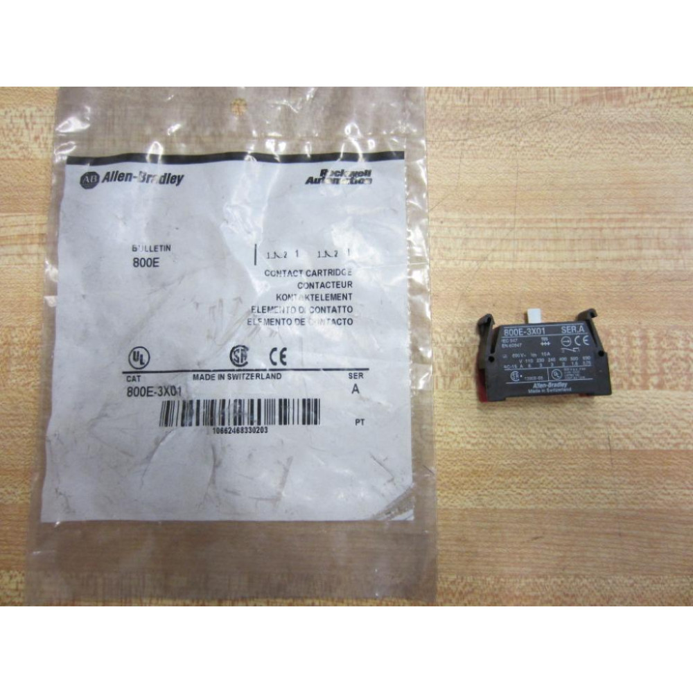 Allen Bradley 800E-3X01 Contact Block D5-3X01