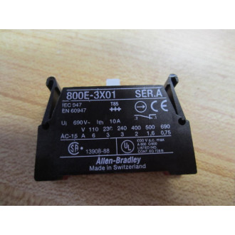 Allen Bradley 800E-3X01 Contact Block D5-3X01 BlackRed - New No Box