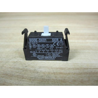Allen Bradley 800E-3X01 Contact Block D5-3X01 Black - New No Box