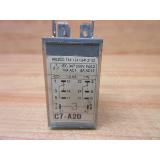 Releco C7-A20-DC24V Relay C7A20DC24V - Used