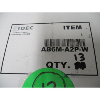 IDEC AB6M-A2P-W Push Button AB6MA2PW