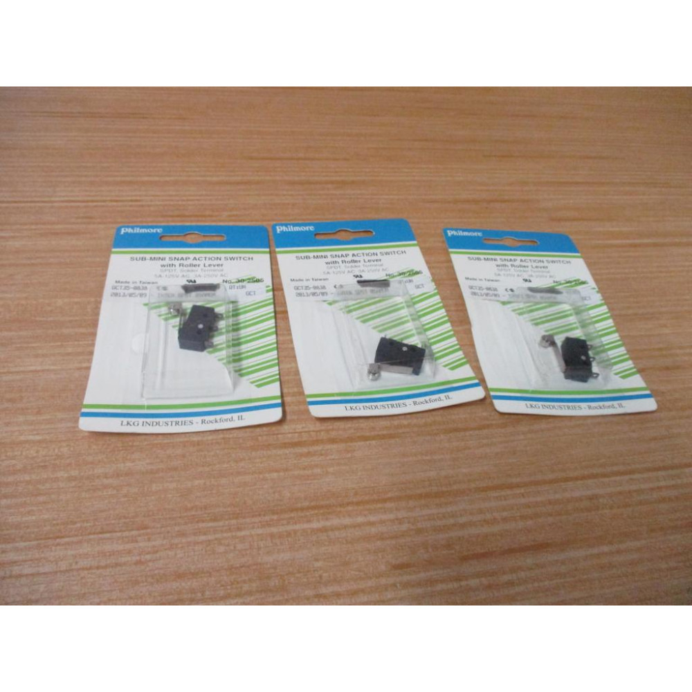 Philmore 30-2505 Sub-Mini Snap Action Switch 302505 (Pack of 3)