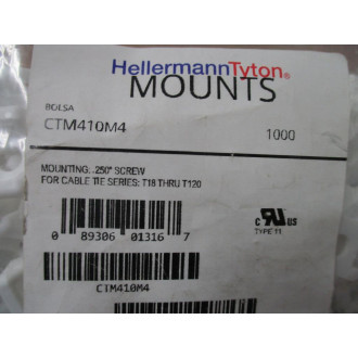 HellermannTyton CTM410M4 Mounts (Pack of 1000)