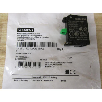 Siemens 3SU1400-1AA10-1BA0 Contact Block 3SU14001AA101BA0