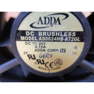 Adda AD0624HB-A72GL Axial Fan AD0624HBA72GL - Used