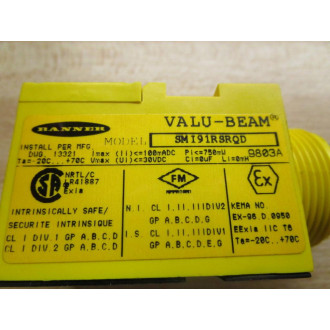 Banner SMI91RSRQD Value-Beam Receiver 25686 - Used