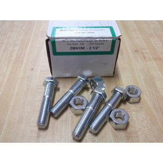 Whitney ZBN150-3" Flange Hex Bolts & Nuts (Pack of 4)