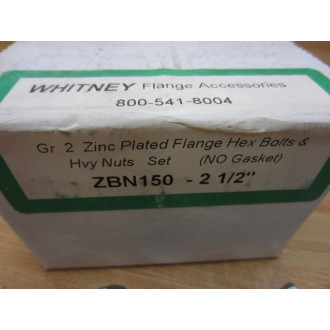 Whitney ZBN150-3" Flange Hex Bolts & Nuts (Pack of 4)