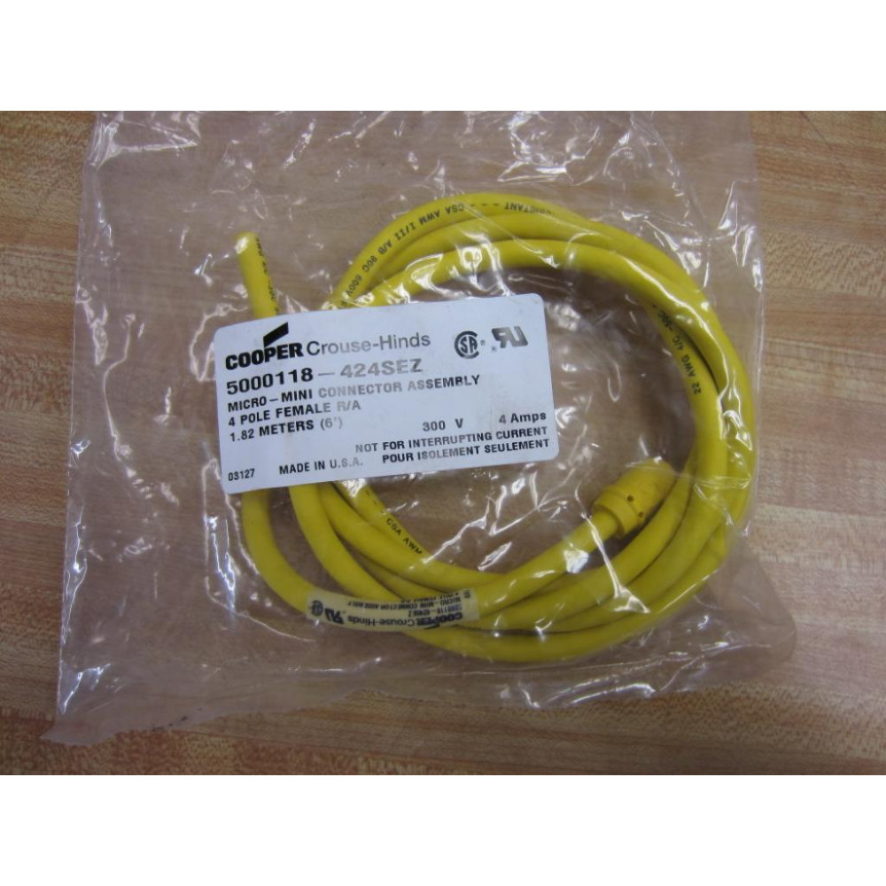 Crouse & Hinds 5000118-424SEZ Cooper 5000118424SEZ Cordset