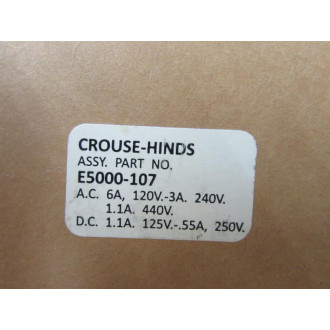 Crouse & Hinds E5000-107 1 Button Flexo Switch E5000107