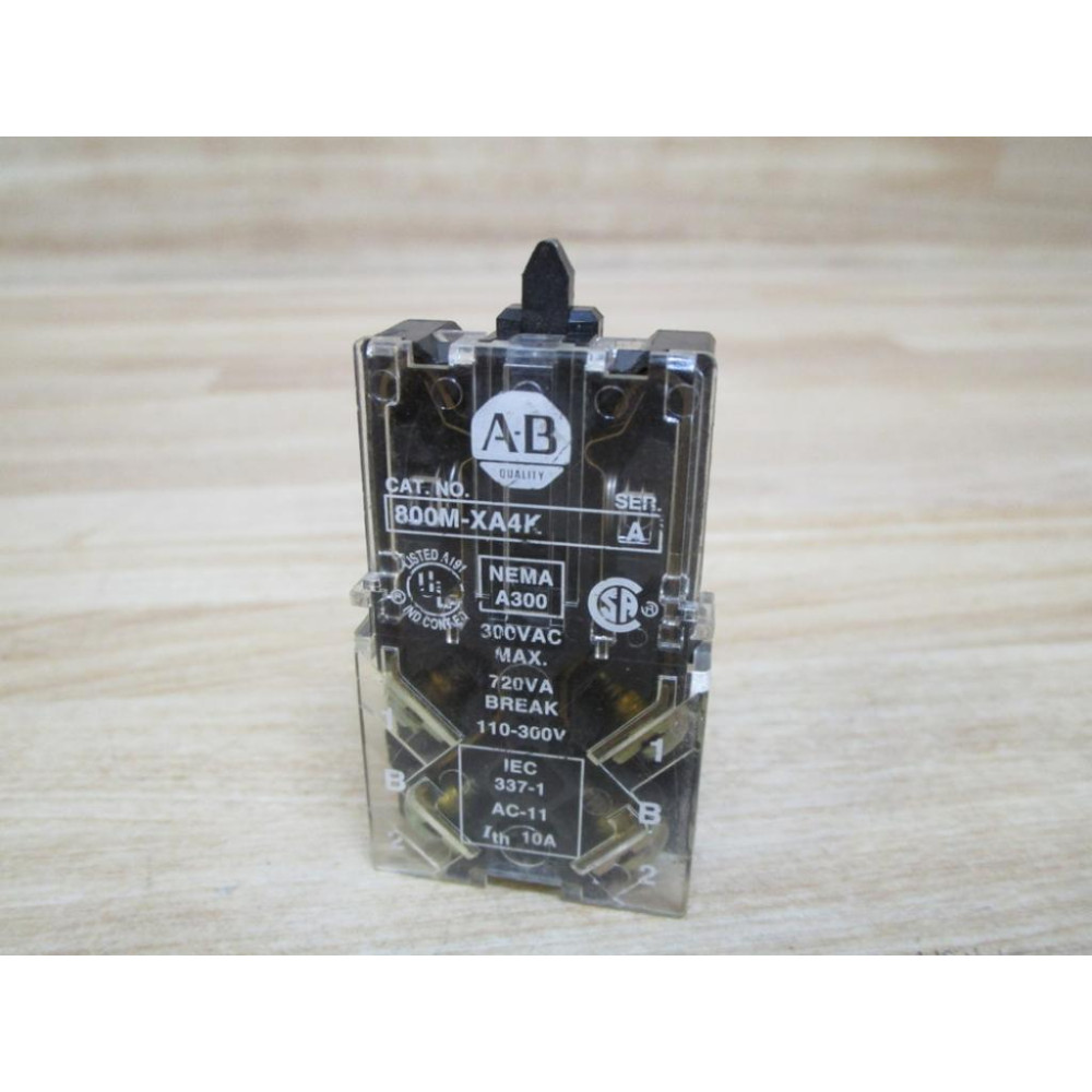 Allen Bradley 800M-XA4K Contact Block 800MXA4K (Pack of 2) - New No Box