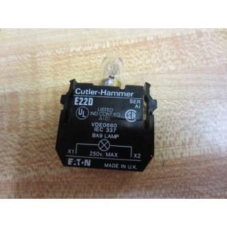 Cutler Hammer E22D Eaton Lamp Contact WBulb - New No Box
