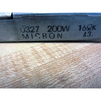 Micron A40L-0001-0327 Resistor 200W 16Ω 0327 - Used