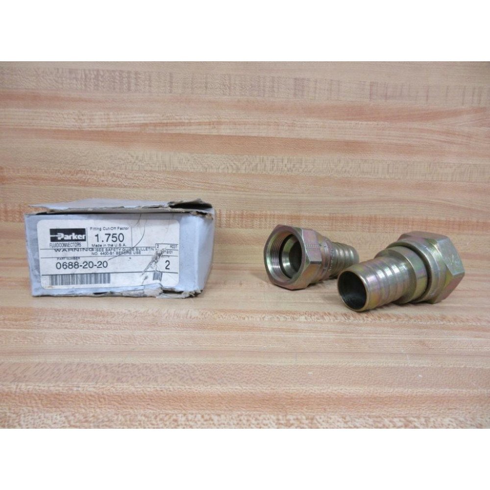 Parker 0688-20-20 Connector 06882020 (Pack of 2)