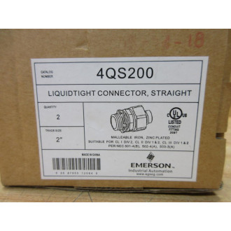 Emerson 4QS200 Appleton Liquidtight Connector (Pack of 2)