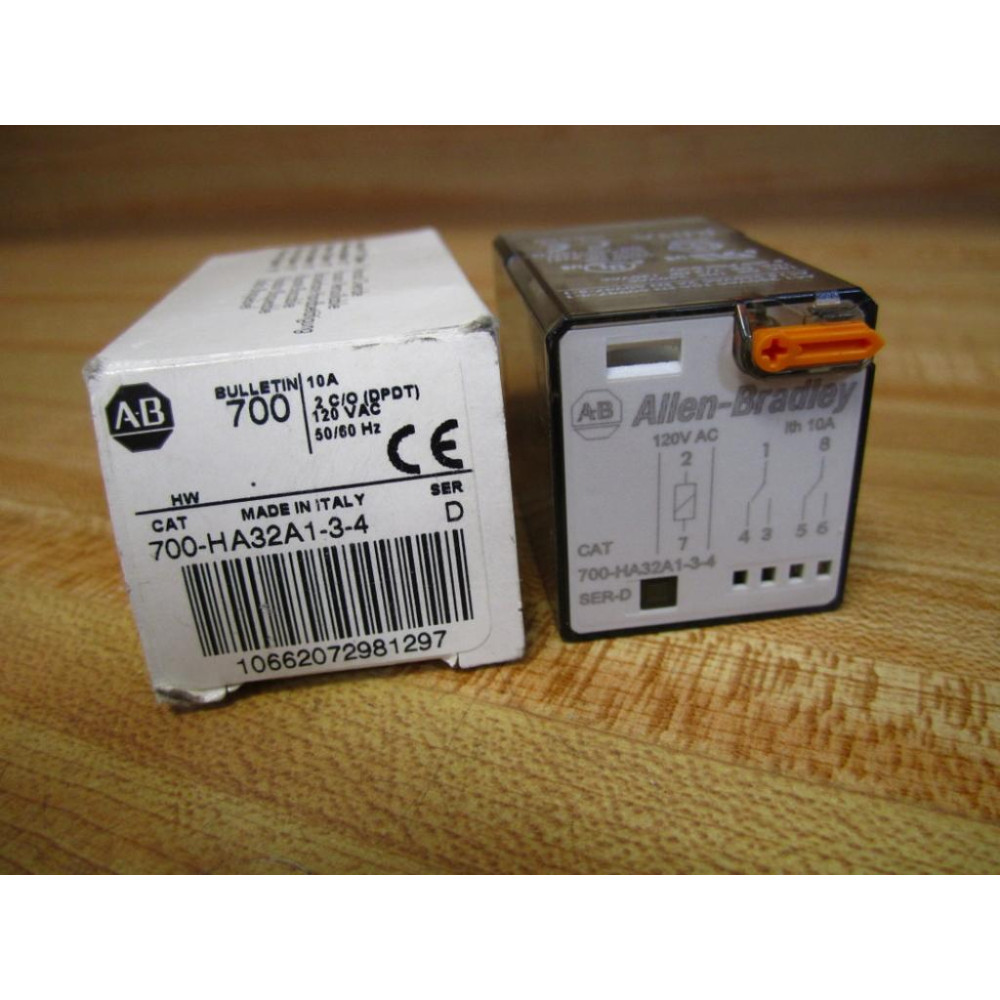 Allen Bradley 700-HA32A1-3-4-120V AC Relay 700-HA32A1-3-4 Series D