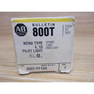 Allen Bradley 800T-PT16R Button w40171-002-01 & 800T-XA