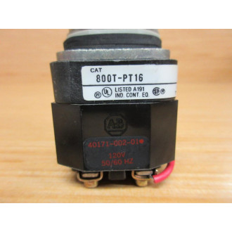 Allen Bradley 800T-PT16R Button w40171-002-01 & 800T-XA