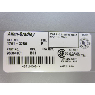 Allen Bradley 1791-32B0 IO Module 1791-32BO Series B