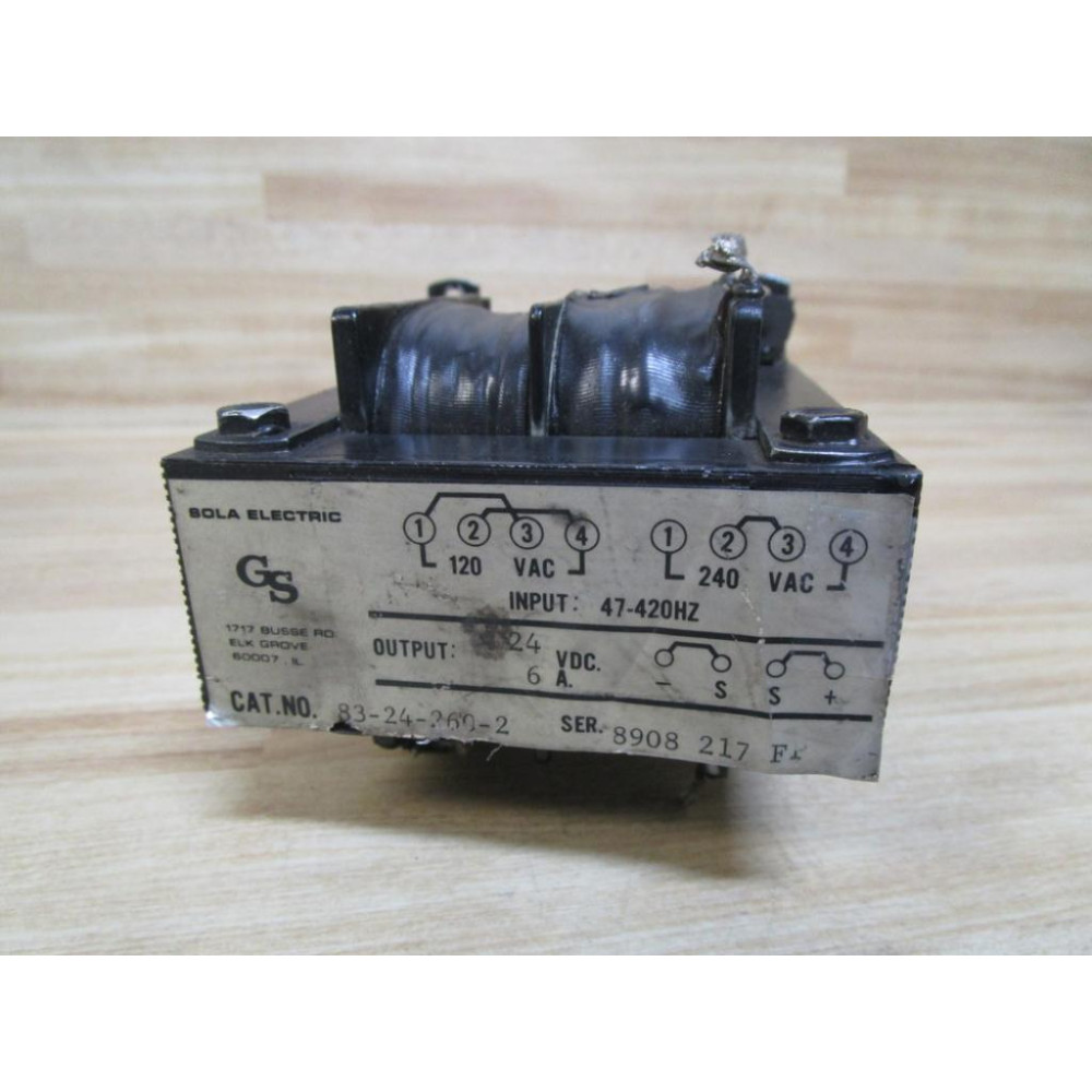 Sola Electric 83-24-260-2 Power Supply 83242602 Transformer Only - Used