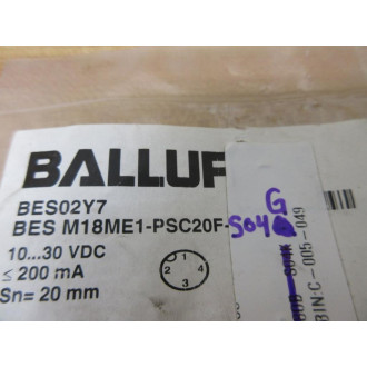 Balluff BES M18ME1-PSC20F-S04G Inductive Sensor BES02Y7