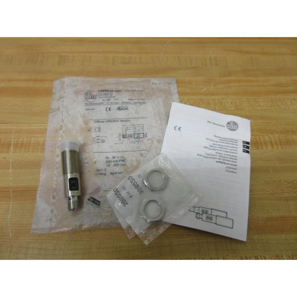 IFM Efector OGH312 Diffuse Reflection Sensor OGH-FPKGUS100