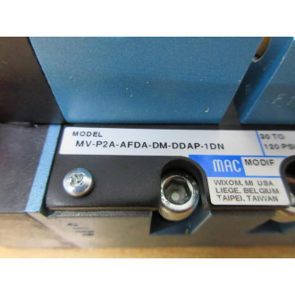 Mac Valves MV-P2A-AFDA-DM-DDAP-1DN Solenoid Valve MVP2AAFDADMDDAP1DN