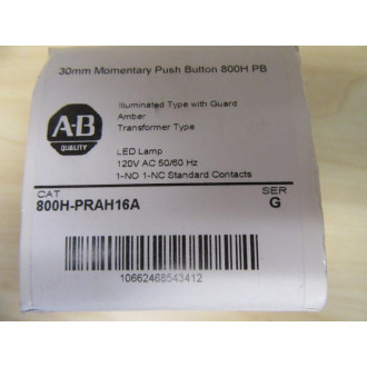 Allen Bradley 800H-PRAH16A Push Button Switch