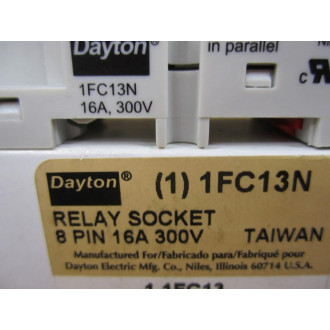 Dayton 1FC13 Relay Socket 1FC13N